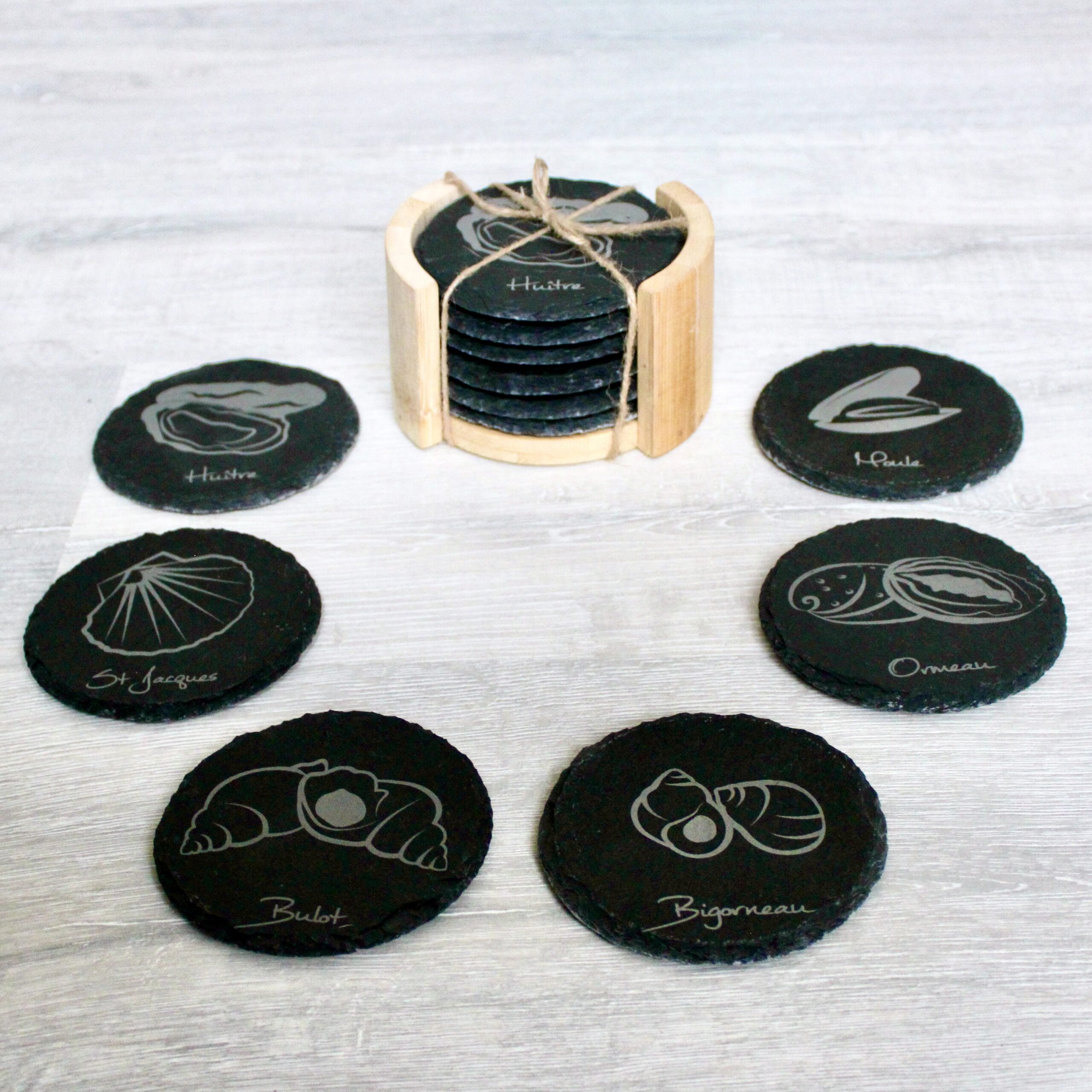 Sous-verre COQUILLAGES (lot de 6)